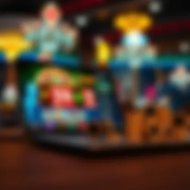 Engaging with Virtual Casino Experience A laptop with casino games displayed on the screen