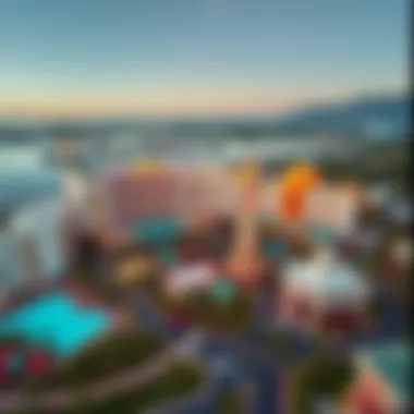 Iconic Casino Resort Landscape Aerial view of a popular casino resort in Florida