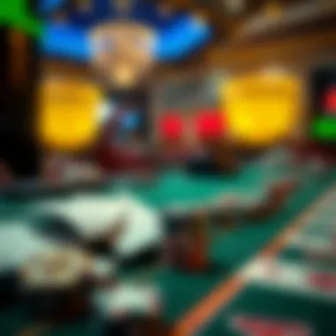 The allure of the ambitious card game displayed through vibrant casino elements