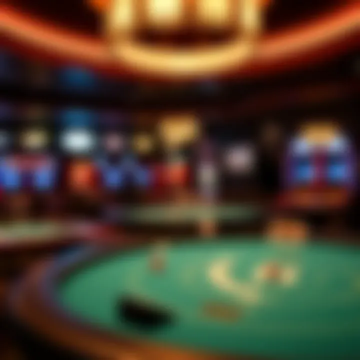 Inside Baldwin Casino featuring various gaming tables