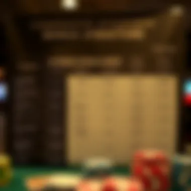 A chart showcasing various bonuses and promotions