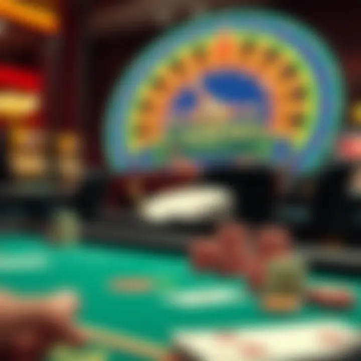 A digital representation of popular online casino games