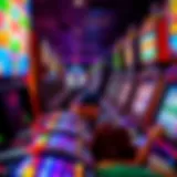 A vibrant array of slot machines showcasing various designs at Foxwoods