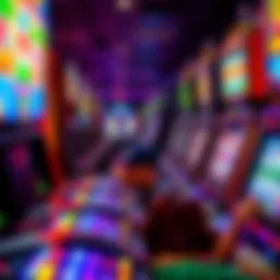 A vibrant array of slot machines showcasing various designs at Foxwoods