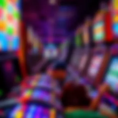 A vibrant array of slot machines showcasing various designs at Foxwoods