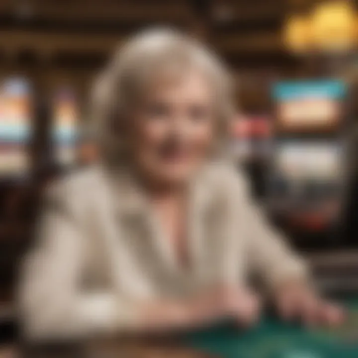 Close-up of Betty White's iconic moments featured in the slot game