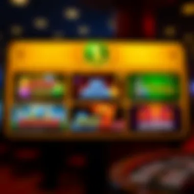 Screenshot of various game options available in the app