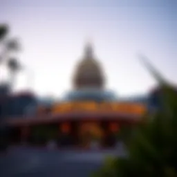 Exterior view of Capitol Casino showcasing its vibrant atmosphere
