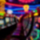 Vibrant Casino Slot Machines Colorful array of casino slot machines