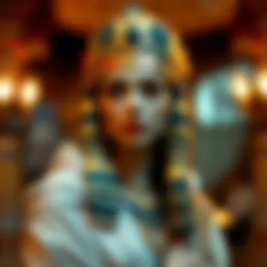 Artistic depiction of Cleopatra's historical narrative and its influence on the slot game theme.