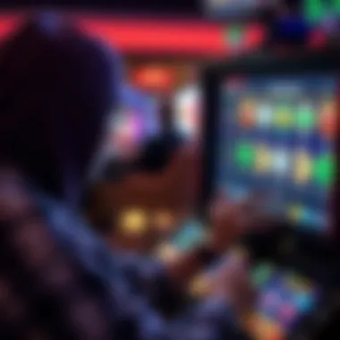 Player analyzing payout structures on a screen