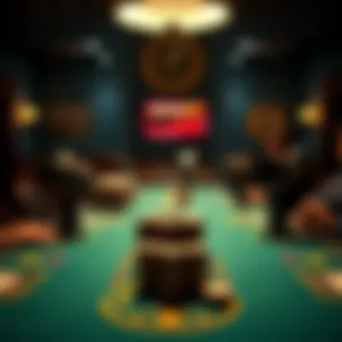 Competitive poker table setup