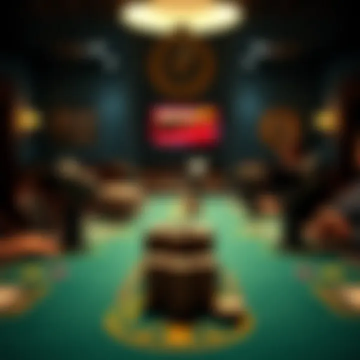 Competitive poker table setup