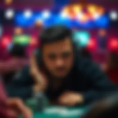 Learning Poker Strategies Through Audio Person listening to poker strategies through headphones