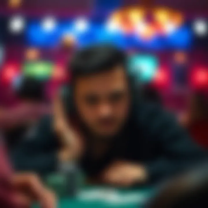 Learning Poker Strategies Through Audio Person listening to poker strategies through headphones