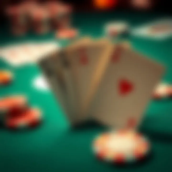 Illustration showing card values in blackjack
