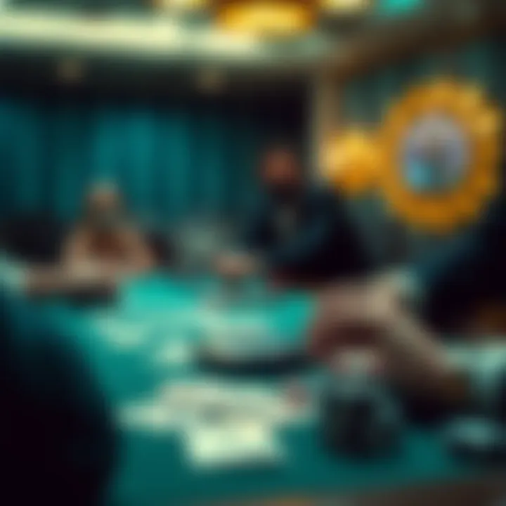 Cards being dealt in a game of poker