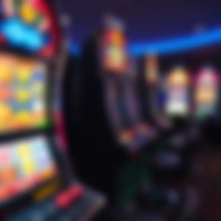 A digital slot machine with vibrant graphics