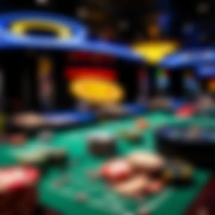 A variety of casino games displayed on a gaming table