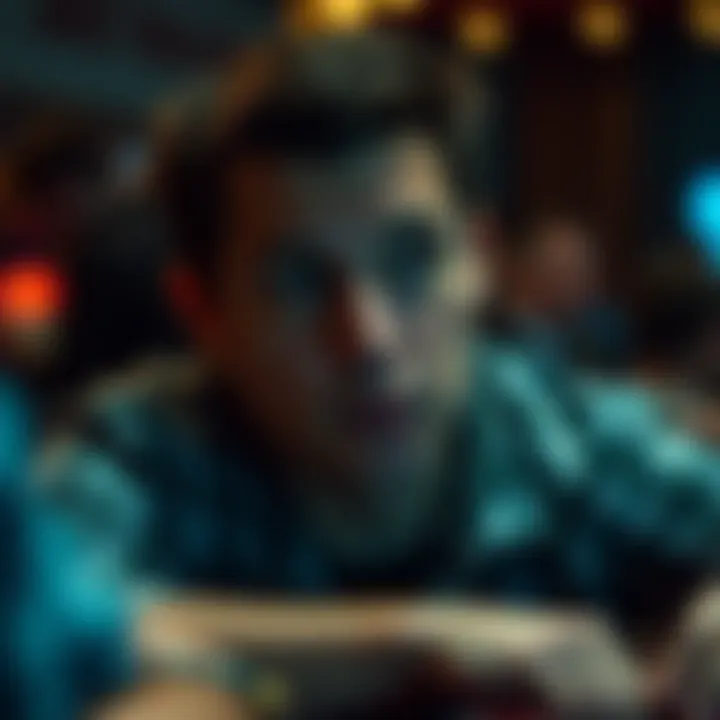 Deep in Thought: The Player's Mindset A close-up of a player contemplating their next move with focused expression