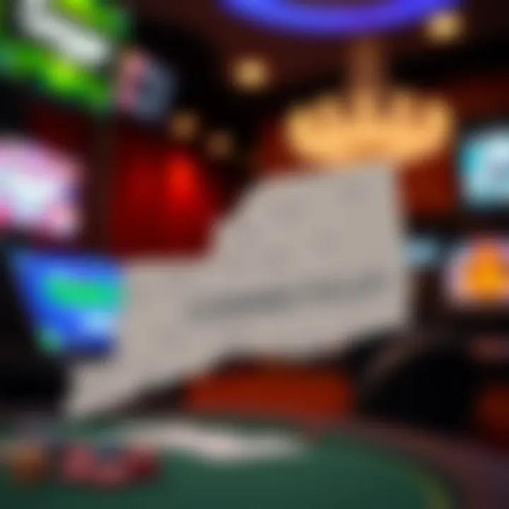 Connecticut Online Gaming Regulations Map of Connecticut illustrating the regulatory landscape for online gaming