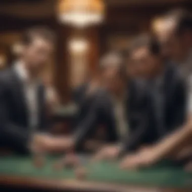 Craps players engaged in gameplay