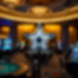 Dallas Cowboys logo prominently displayed in a casino setting