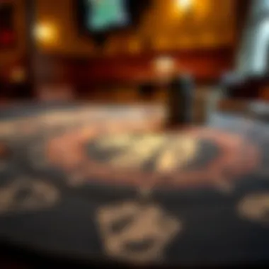 A personalized Texas Hold'em table featuring unique player engravings