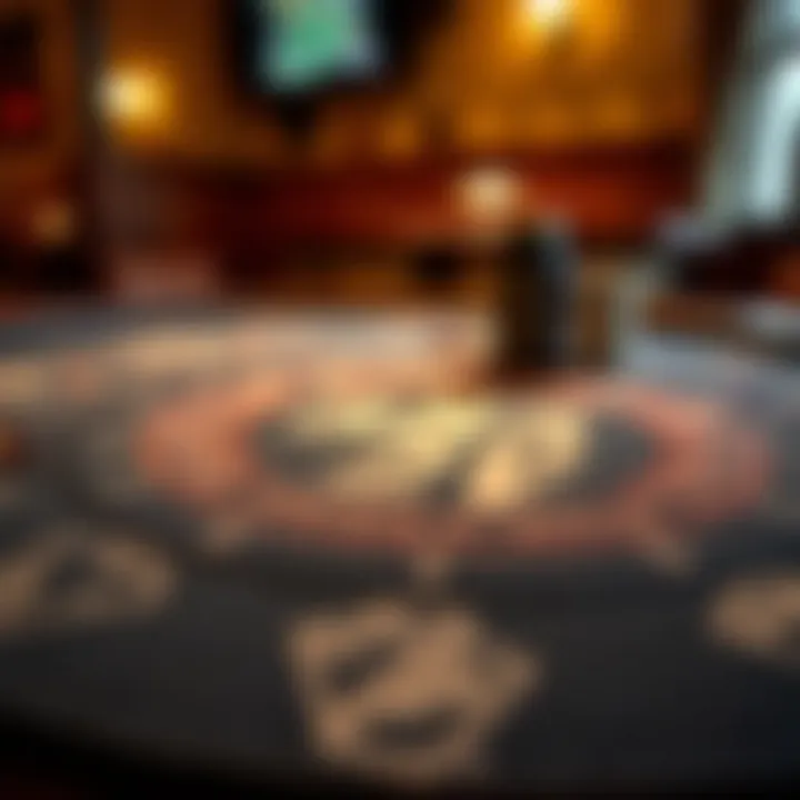 A personalized Texas Hold'em table featuring unique player engravings