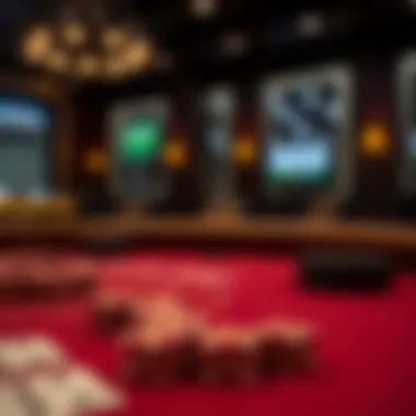 Detailed view of a blackjack table setup