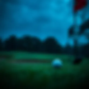 Golf course with odds displayed