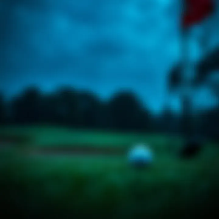 Golf course with odds displayed