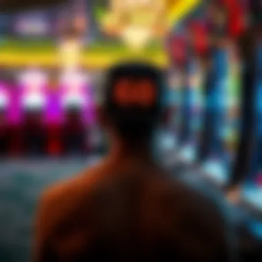 Psychology Behind Gambling Behavior An artistic depiction of psychological factors influencing gambling behavior.