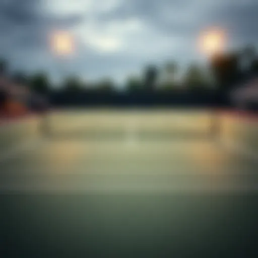 Analyzing the Tennis Court Tennis court with a strategic layout