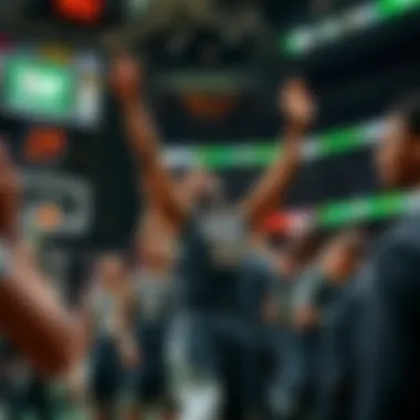 Milwaukee Bucks Victory Celebration Milwaukee Bucks celebrating a victory on the court