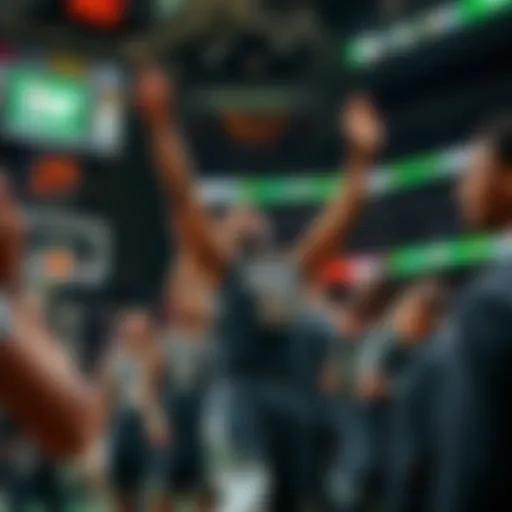 Milwaukee Bucks Victory Celebration Milwaukee Bucks celebrating a victory on the court