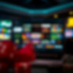 A dynamic interface showcasing various online gambling platforms