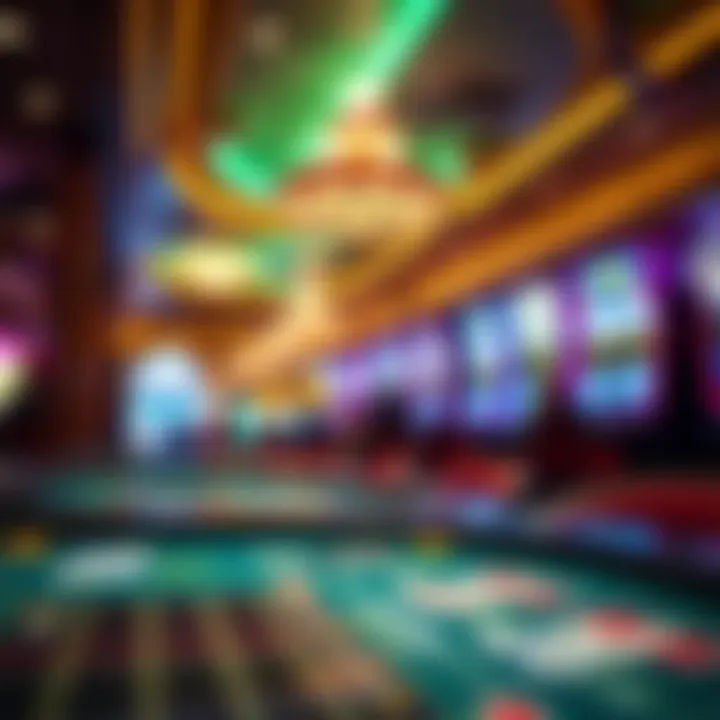 Exciting gaming floor at the Hyatt casino