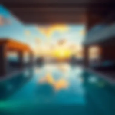 Relaxing pool area with stunning views