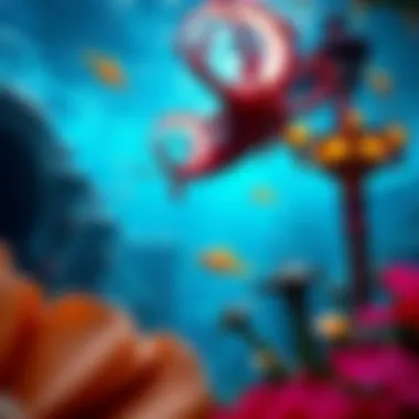 The Enchanting Atlantis World A vibrant underwater scene depicting the enchanting world of Atlantis with mystical creatures.