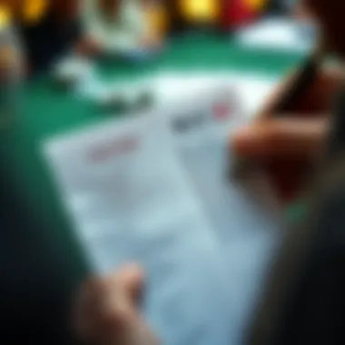 Strategizing Your Bets A detailed betting slip filled out by an enthusiastic bettor