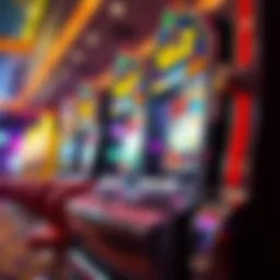 Vibrant casino slot machine showcasing bonus features