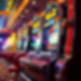 Casino Slot Machine with Bonus Features Vibrant casino slot machine showcasing bonus features