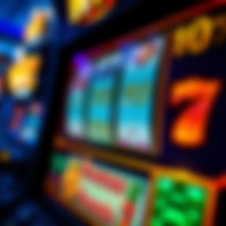 Slot Game Interface with Bonus Rounds Close-up of slot game interface highlighting bonus rounds