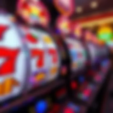 Spinning Reels of Free Slots Close-up of a slot machine reels spinning with colorful symbols