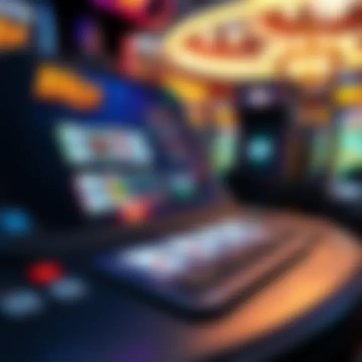 Strategic layout of the game's interface highlighting key features