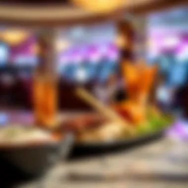 A selection of gourmet dishes available at one of the dining establishments