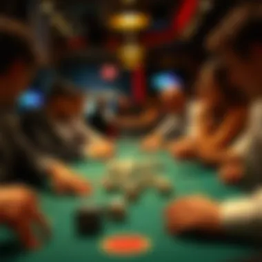 The Intensity of Casino Dice Gaming Experience A captivating scene of players engaged in a dice game with intense focus