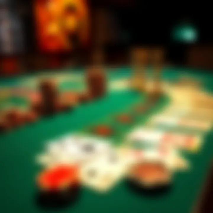 An engaging blackjack table with cards and chips ready for play