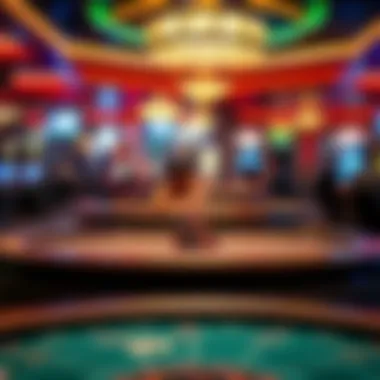 Diversity of Gaming Experiences Artistic representation of diverse gaming tables in a casino setting